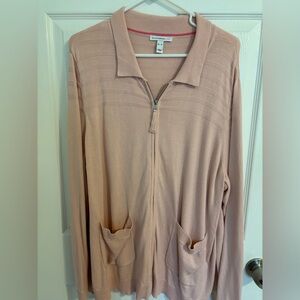Isaac Mizrahi Pink Knit Cardigan - XL